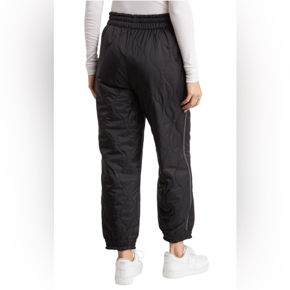 19 Cooper New NWT Black Nylon Onion Quilted Joggers Size Medium - Picture 2 of 6